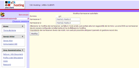 gestione dei dns